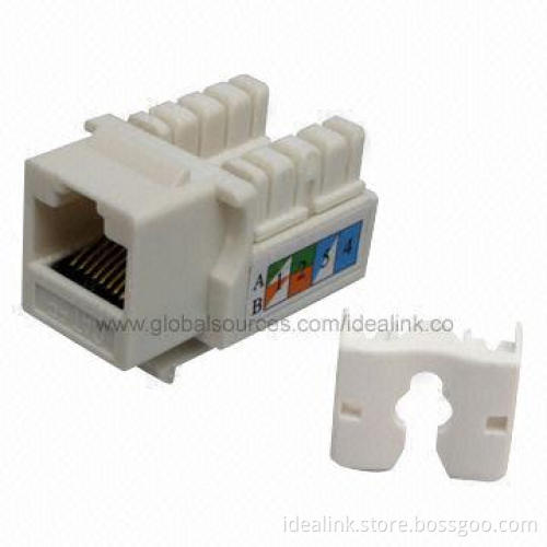 Keystone Jacks for T568A/T568B Wiring, RJ45 Plug, Easy to Terminate